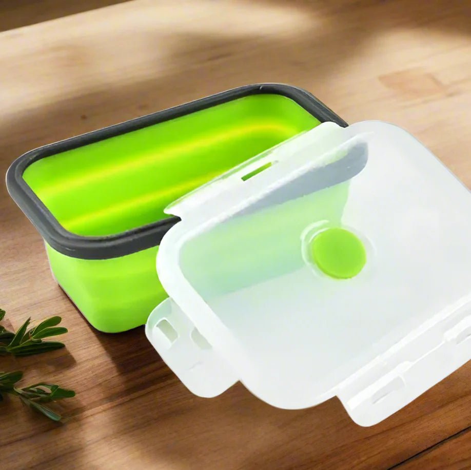 Boite de Conservation Alimentaire - CollapsibleSiliconeContainer™ - Vert - Cuisineaccess