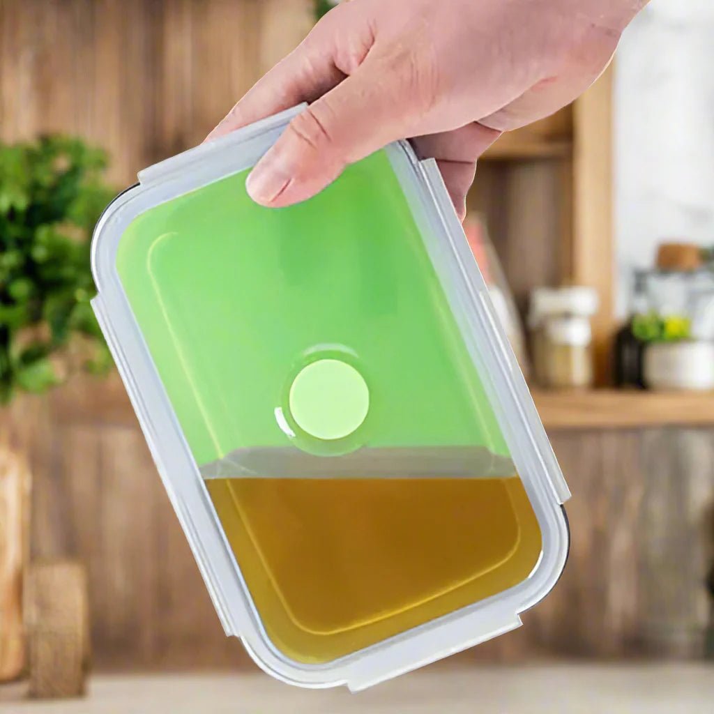 Boite de Conservation Alimentaire - CollapsibleSiliconeContainer™ - Vert - Cuisineaccess