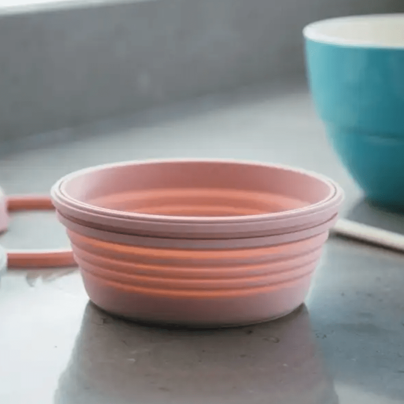 Boite de Conservation Alimentaire - SiliconeFoldingBox™ - Rose Nordique - Cuisineaccess