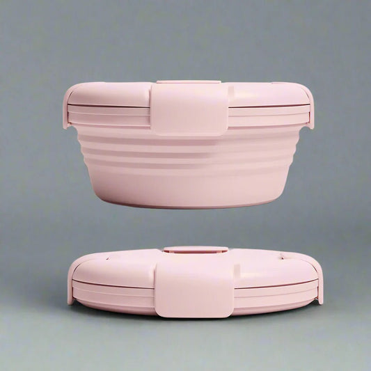 Boite de Conservation Alimentaire - SiliconeFoldingBox™ - Rose Nordique - Cuisineaccess