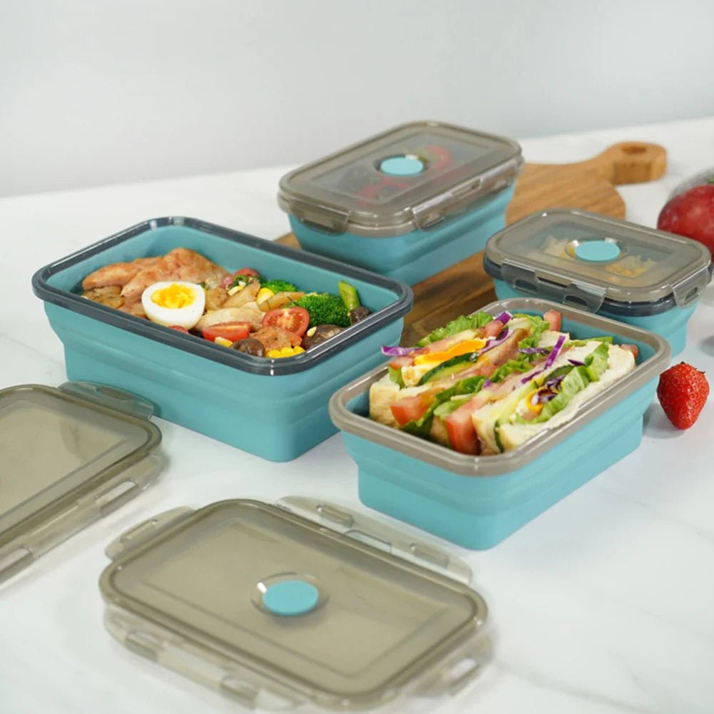 Boite de Conservation Alimentaire - SiliconeLunchBox™ - Bleu - Cuisineaccess